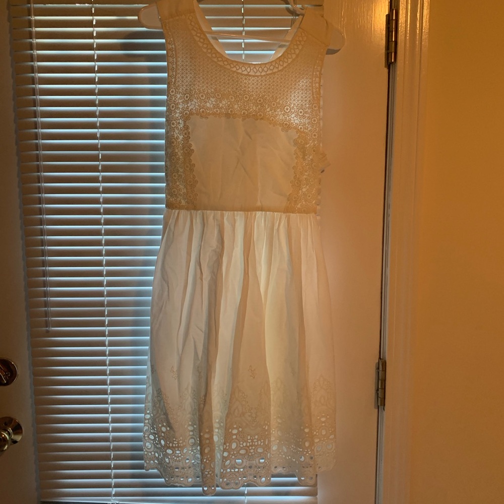 Romantic white dress Anthropologie